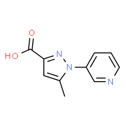 5-Methyl-1-(pyridin-3-yl)-1H-pyrazole-3-carboxylic acid结构式