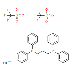 Bis(diphenylphosphino)propane]palladium(II) triflate structure