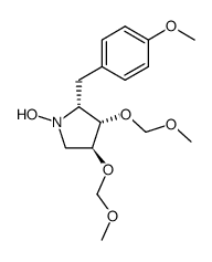 (2R,3S,4S)-1-Hydroxy-2-(4-methoxybenzyl)-3,4-bis(methoxymethoxy)pyrrolidine结构式