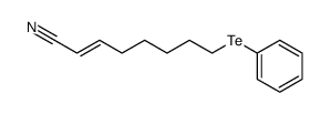 8-(phenyltellanyl)oct-2-enenitrile结构式