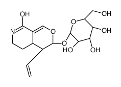 (3S)-4α-Vinyl-3-β-D-glucopyranosyloxy-3,4,4aβ,5,6,7-hexahydro-8H-pyrano[3,4-c]pyridin-8-one结构式