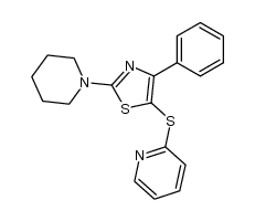 4-phenyl-2-piperidino-5-thiazolyl 2-pyridyl sulfide Structure