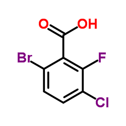 6-溴-3-氯-2-氟苯甲酸结构式