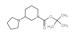 3-(1-Pyrrolidinyl)-1-piperidinecarboxylic acid 1,1-dimethylethyl ester Structure