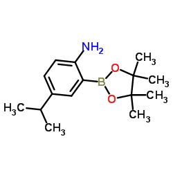 2-Amino-5-isopropylphenylboronic acid pinacol ester结构式