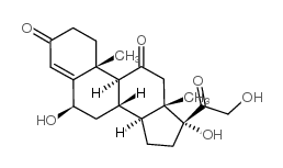 4-Pregnen-6-beta,17,21-triol-3,11,20-trione Structure