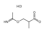 acetimidic acid 2-nitro-propyl ester, hydrochloride Structure