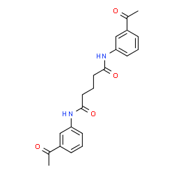 N,N'-Bis(3-acetylphenyl)pentanediamide结构式