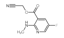 3-Pyridinecarboxylicacid,5-fluoro-2-(methylamino)-,cyanomethylester(9CI)结构式