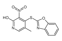 4-(1,3-benzoxazol-2-ylsulfanyl)-5-methyl-3-nitro-1H-pyridin-2-one Structure