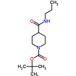 2-Methyl-2-propanyl 4-(propylcarbamoyl)-1-piperidinecarboxylate结构式