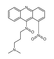 N-[3-(dimethylamino)propyl]-1-nitroacridin-9-amine oxide structure