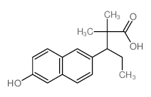 2-Naphthalenepropanoicacid, b-ethyl-6-hydroxy-a,a-dimethyl-, (bR)- Structure