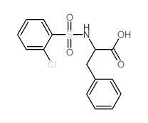 2-([(2-CHLOROPHENYL)SULFONYL]AMINO)-3-PHENYLPROPANOIC ACID结构式