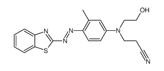 3-[[4-[(Benzothiazol-2-yl)azo]-3-methylphenyl](2-hydroxyethyl)amino]propanenitrile Structure