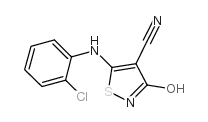 5-(2-氯苯氨基)-3-羟基异噻唑-4-甲腈结构式