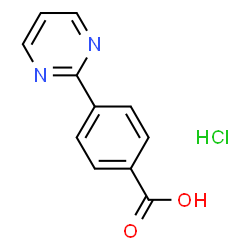 Benzoic acid, 4-(2-pyrimidinyl)-, hydrochloride (9CI) Structure