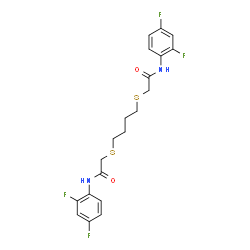 2-[(4-([2-(2,4-DIFLUOROANILINO)-2-OXOETHYL]SULFANYL)BUTYL)SULFANYL]-N-(2,4-DIFLUOROPHENYL)ACETAMIDE Structure