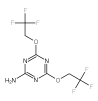 4,6-bis(2,2,2-trifluoroethoxy)-1,3,5-triazin-2-amine Structure