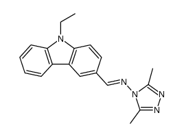 N-((9-ethyl-9H-carbazol-3-yl)methylene)-3,5-dimethyl-4H-1,2,4-triazol-4-amine Structure