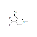 [4-(二氟甲基)-1,3-二甲基哌啶-3-基]甲醇结构式