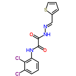 N-(2,3-Dichlorophenyl)-2-oxo-2-[(2E)-2-(2-thienylmethylene)hydrazino]acetamide Structure