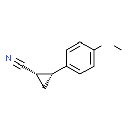 Cyclopropanecarbonitrile, 2-(4-methoxyphenyl)-, (1S,2R)- (9CI)结构式