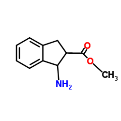 Trans-1H-Indene-2-carboxylicacid,1-amino-2,3-dihydro-,ethylester structure