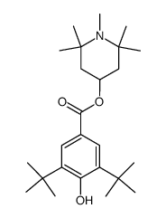 3,5-Di-tert-butyl-4-hydroxy-benzoic acid 1,2,2,6,6-pentamethyl-piperidin-4-yl ester结构式