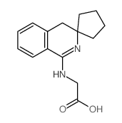 螺[环戊烷-1,3'-(3',4'-二氢-异喹啉)]-1'-基-氨乙酸结构式