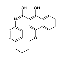 4-butoxy-1-hydroxy-N-phenylnaphthalene-2-carboxamide Structure