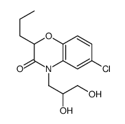 6-chloro-4-(2,3-dihydroxypropyl)-2-propyl-1,4-benzoxazin-3-one Structure