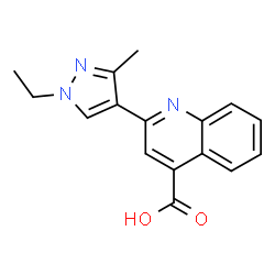 2-(1-ETHYL-3-METHYL-1 H-PYRAZOL-4-YL)-QUINOLINE-4-CARBOXYLIC ACID picture