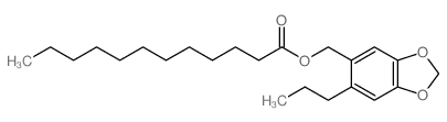 (6-propylbenzo[1,3]dioxol-5-yl)methyl dodecanoate structure