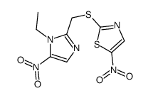 2-[(1-ethyl-5-nitroimidazol-2-yl)methylsulfanyl]-5-nitro-1,3-thiazole Structure