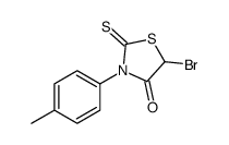 5-bromo-3-(4-methylphenyl)-2-sulfanylidene-1,3-thiazolidin-4-one Structure