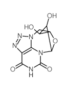 9,5'-cyclo-3-(β-D-ribofuranosyl)-8-azaxanthine结构式