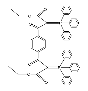 1,4-bis[(ethoxycarbonyl)(triphenylphosphoranylidene)acetyl]benzene结构式