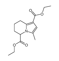 3-Methyl-5,6,7,8-tetrahydro-indolizine-1,5-dicarboxylic acid diethyl ester Structure