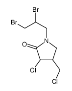 3-chloro-4-(chloromethyl)-1-(2,3-dibromopropyl)pyrrolidin-2-one结构式