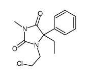 1-(2-chloroethyl)-5-ethyl-3-methyl-5-phenylimidazolidine-2,4-dione Structure