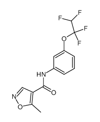 5-methyl-isoxazole-4-carboxylic acid 3-(1,1,2,2-tetrafluoro-ethoxy)-anilide结构式