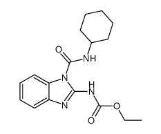 (1-cyclohexylcarbamoyl-1H-benzoimidazol-2-yl)-carbamic acid ethyl ester Structure