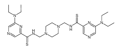 1,4-bis-[(6-diethylamino-pyrazine-2-thiocarbonylamino)-methyl]-piperazine Structure