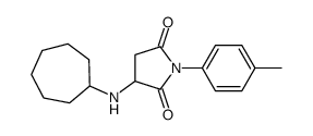 3-(cycloheptylamino)-1-(4-methylphenyl)pyrrolidine-2,5-dione结构式