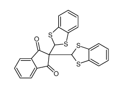 2,2-bis(1,3-benzodithiol-2-yl)indene-1,3-dione结构式