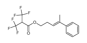 3,3,3-Trifluoro-2-trifluoromethyl-propionic acid (Z)-4-phenyl-pent-3-enyl ester Structure