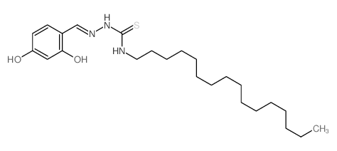 Hydrazinecarbothioamide,2-[(2,4-dihydroxyphenyl)methylene]-N-hexadecyl- structure