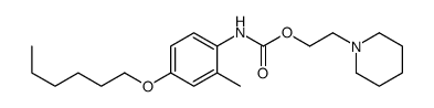 2-piperidin-1-ylethyl N-(4-hexoxy-2-methylphenyl)carbamate结构式