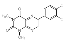 2,4(1H,3H)-Pteridinedione,6-(3,4-dichlorophenyl)-1,3-dimethyl-结构式